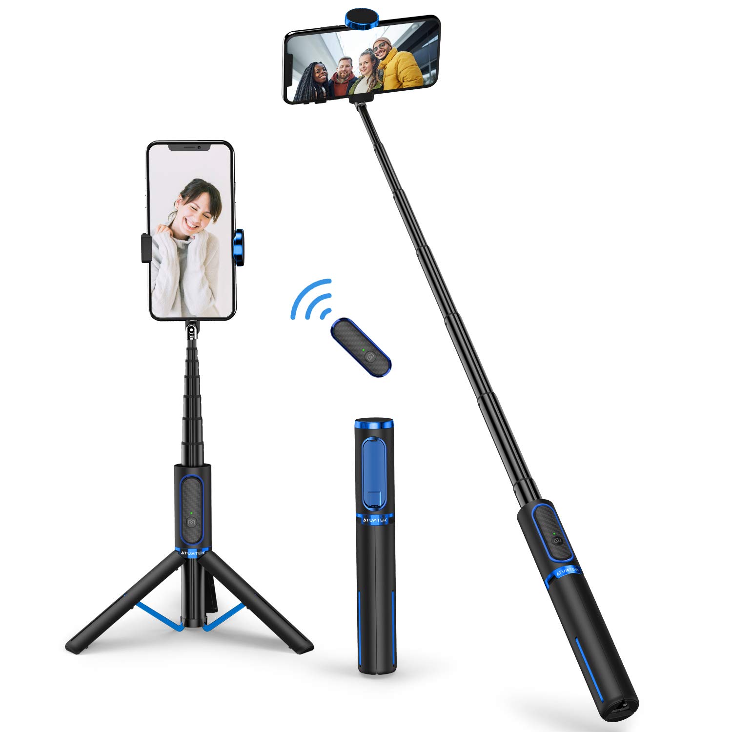 iPhoneアクセサリー TIDEOK 3-in-1 Phone Case Selfie Stick TIDEOK Bluetooth & Extendable Selfie Stick Phone Case for iPhone
